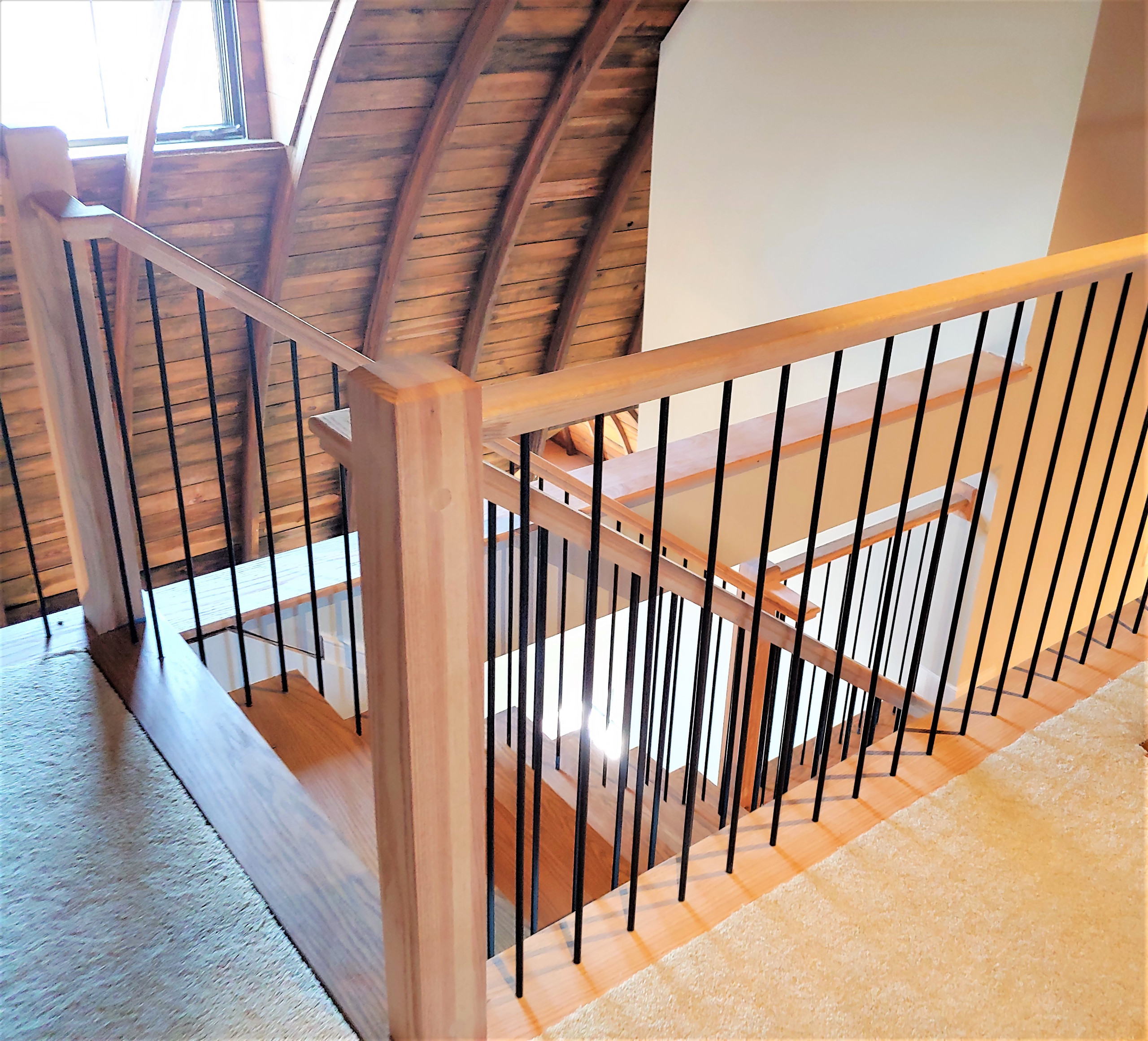 102_Straight-Freestanding Stairs/Landing in Barn Style Home, Leesburg VA 20175
