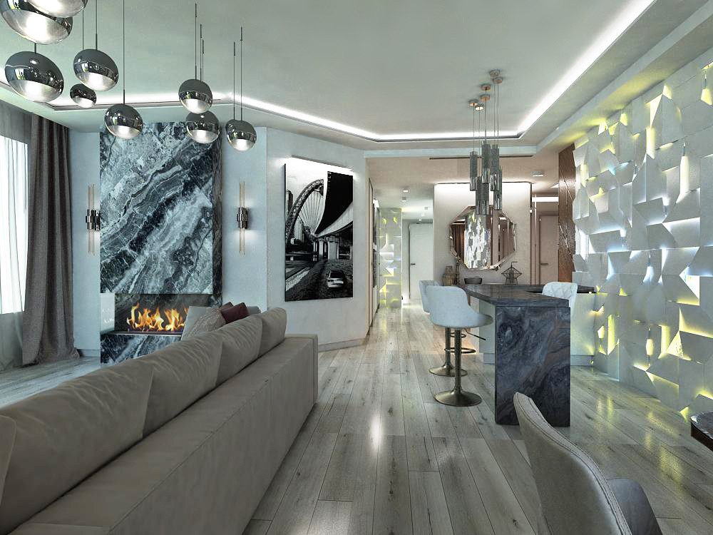 Дизайн квартиры 200 кв.м