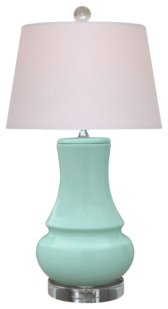 Spar Blue Vase Lamp Contemporary Table Lamps by East Enterprises