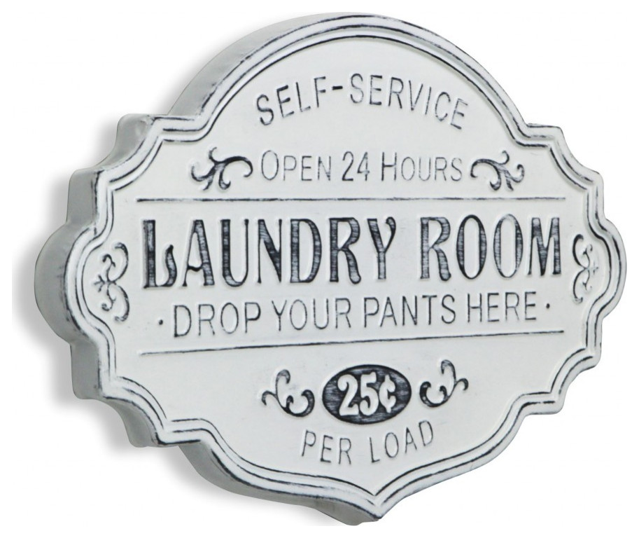 Laundry Room Metal Sign Farmhouse Novelty Signs by UStradeENT LLC