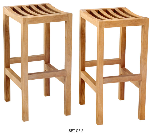 Portland Stool Set Of 2 Transitional Bar Stools And Counter Portland Stool Set Of 2 Transitional Bar Stools And Counter By Warner Levitzson Teak Outdoor Furniture