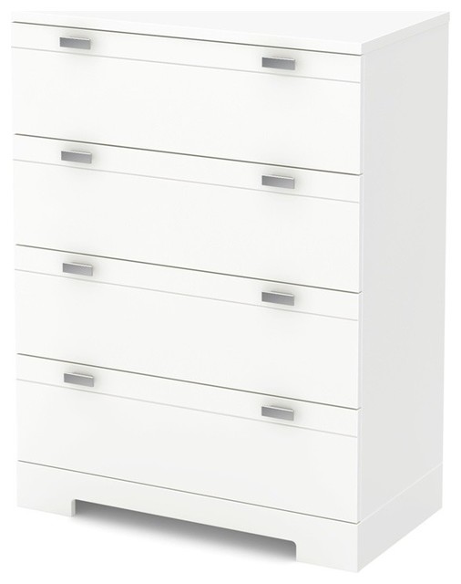 South Shore Reevo 4 Drawer Chest Pure White Contemporary Kids