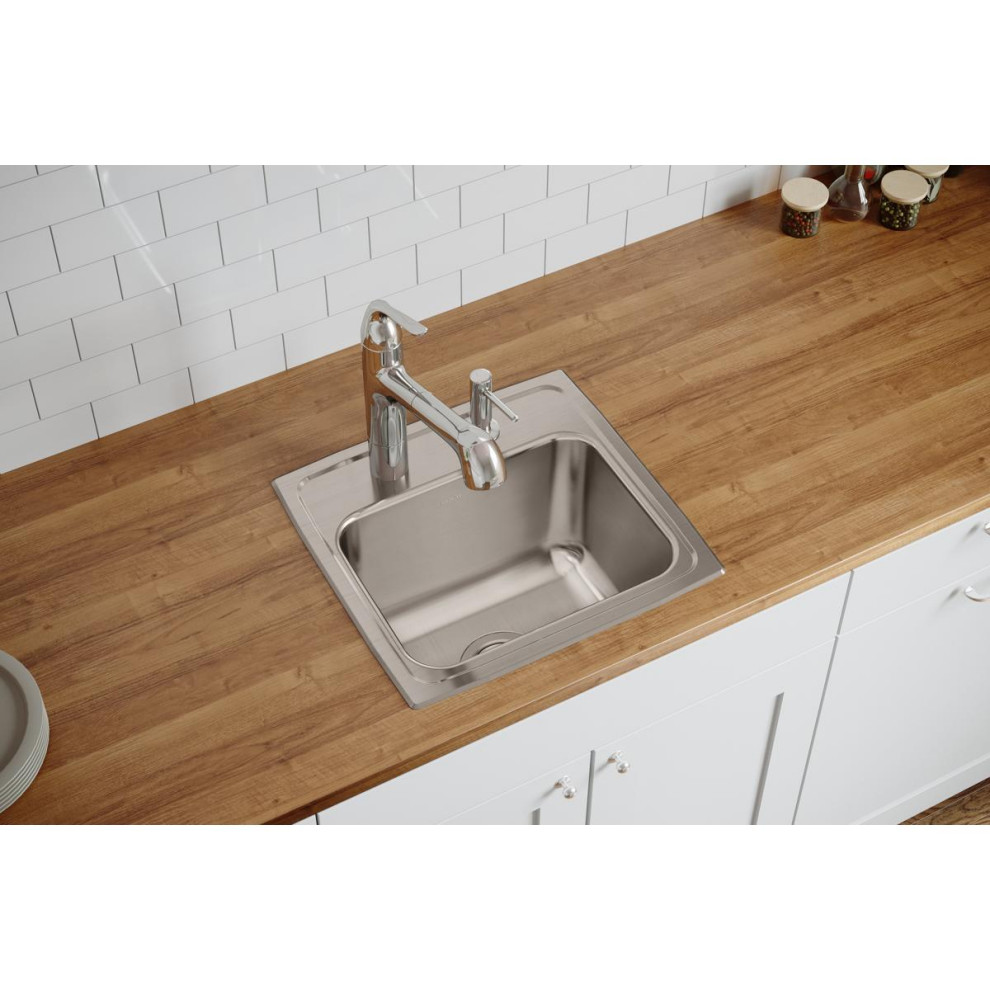 DLR1716103 Lustertone Classic Stainless Steel 17" x 16" Drop-in Sink