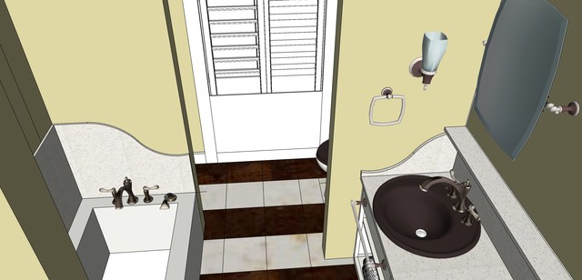 Bath Renovation Remodel transitional-rendering
