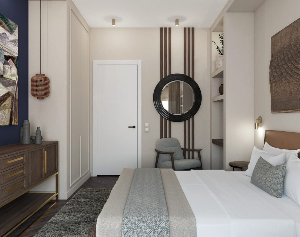 Дизайн-проект спальни в трехкомнатной квартире