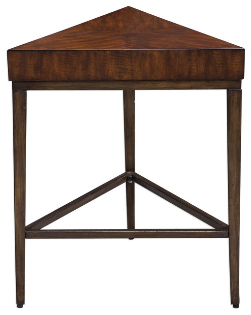 Uttermost 25766 Ingo Triangular Accent Table Transitional Side