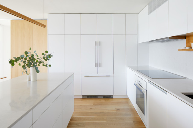 White Oak Apartment Kitchen Scandinavian Kitchen Chicago