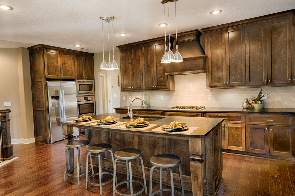 Design ideas for a transitional kitchen in Kansas City.