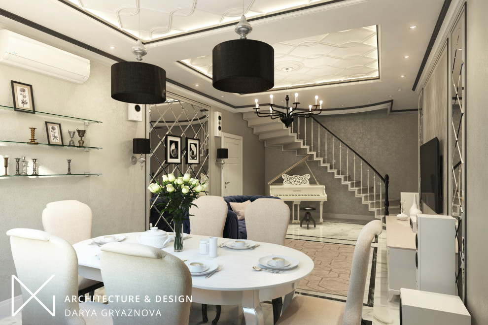 Столовая зона в гостиной