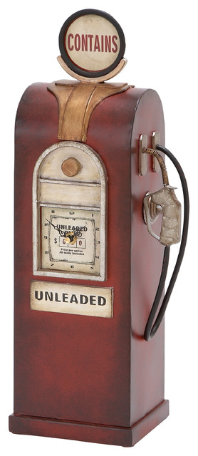 Old Fashioned Gas Pump Replica Brick Red Vintage Signs Nostalgic