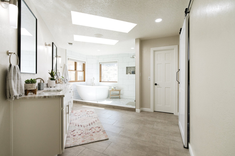 Timeless Master Bathroom Transformation Contemporary Bathroom Albuquerque by Blue Eye