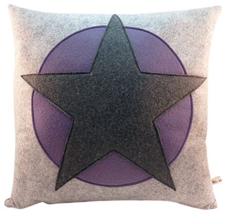 Modern Wool Felt Star Pillow Southwestern Decorative Pillows