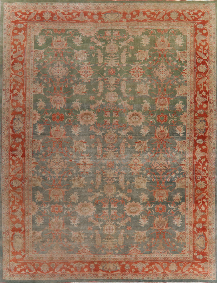 Carpet Rug 6/'9/'/' ft x 10/'2/'/' ft Area Rug Oushak Rug Vintage Rug Turkish Rug kilim rug oriental rug Living room Rug Green floral Rug