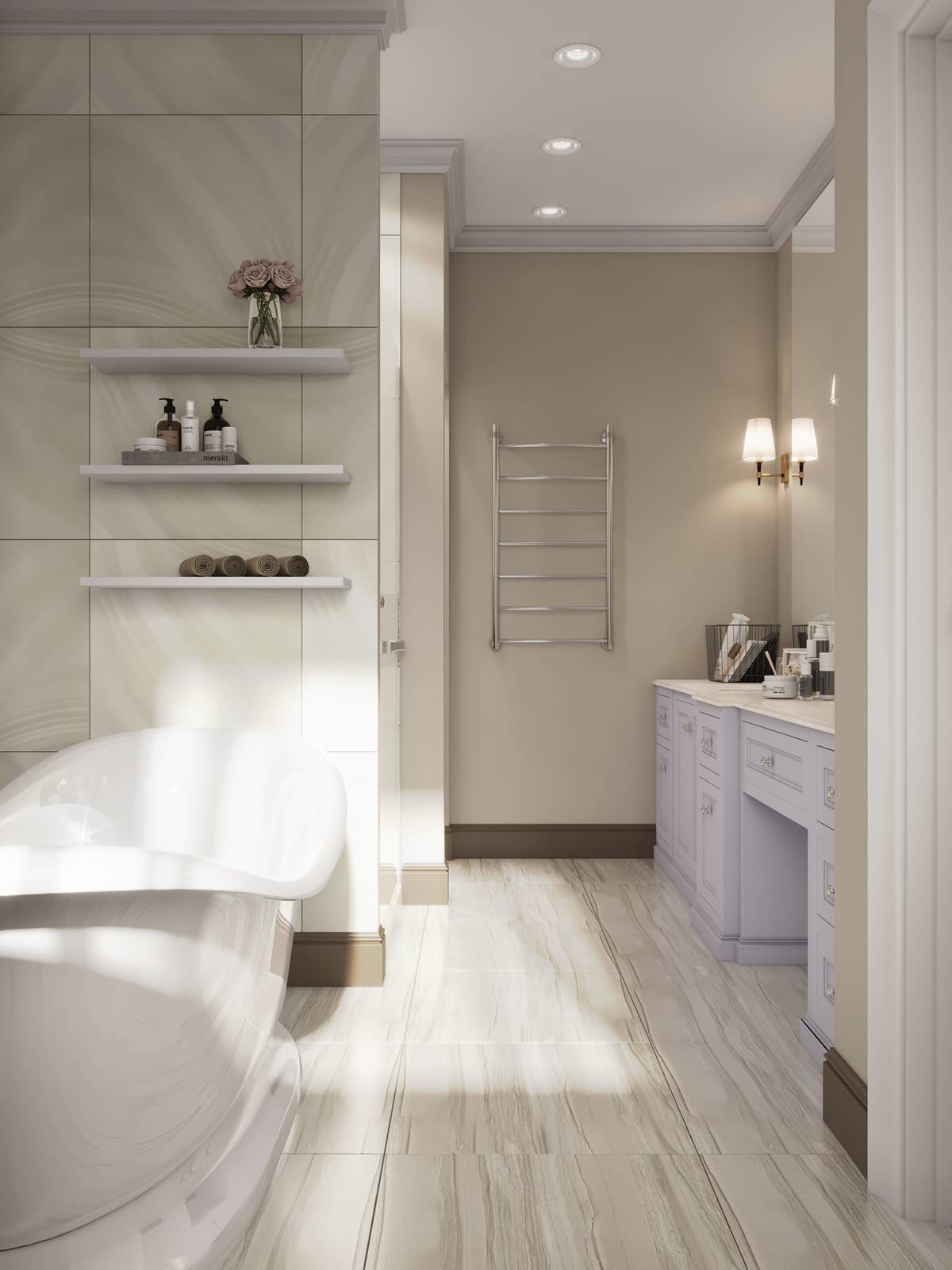 Двухуровневая квартира для пары со взрослым сыном