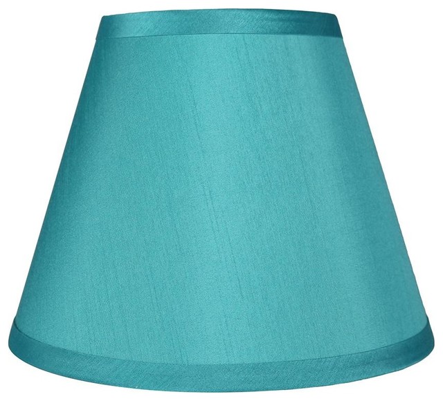 Hardback Faux Silk Coolie Lamp Shade, 5x9x7", Cream Contemporary