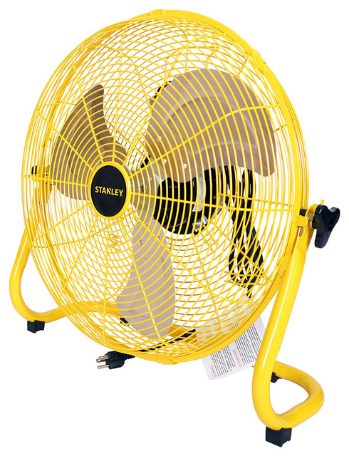 Stanley St 20f High Velocity Direct Drive Floor Fan 20 Yellow Black