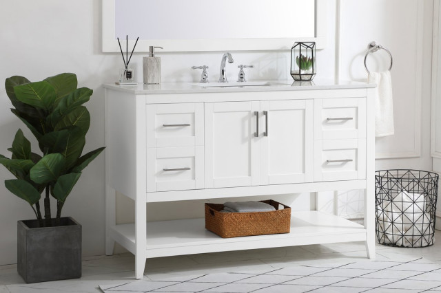 Elegant VF16048WH 48"Single Bathroom Vanity, White - Transitional ...