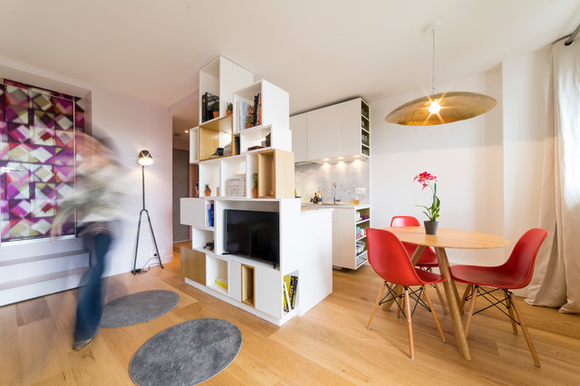 Studio cin&eacute;tique contemporaneo-salotto