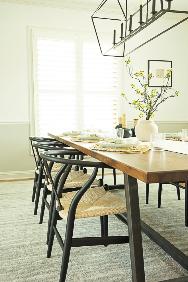 Transitional dining room photo in Milwaukee