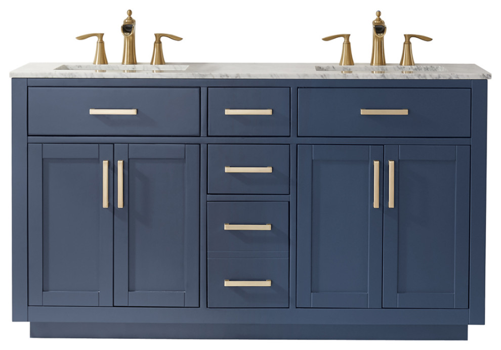Ivy Royal Blue Bathroom Vanity Set Transitional Bathroom Vanities