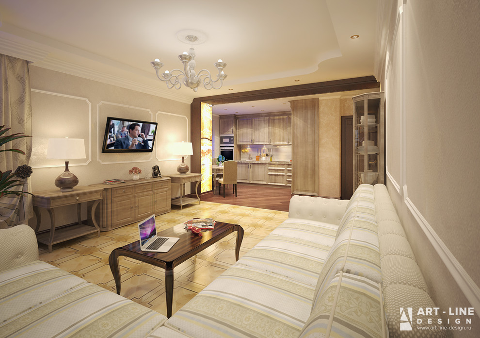 Трехкомнатная квартира в стиле "Легкая классика".