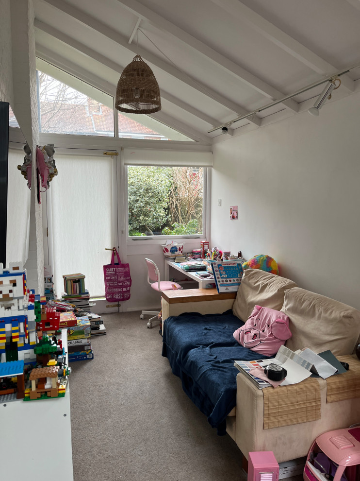 Victorian Home Office and Family Room