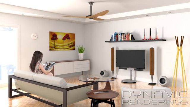 Interior rendering example 