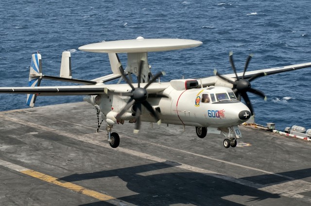 A Us Navy E-2C Hawkeye Prepares To Land Aboard Uss Eisenhower. Print, 8 ...