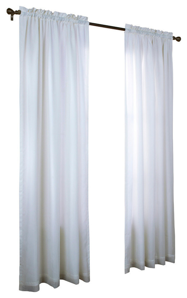 Rhapsody Lined Rod Pocket Curtain Panel, 54" x 72" Traditional