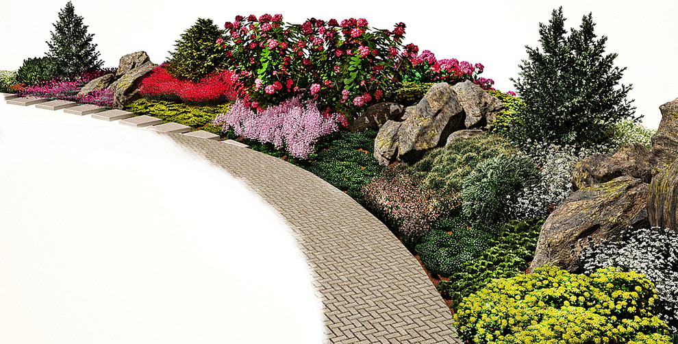 Рокарий на горке