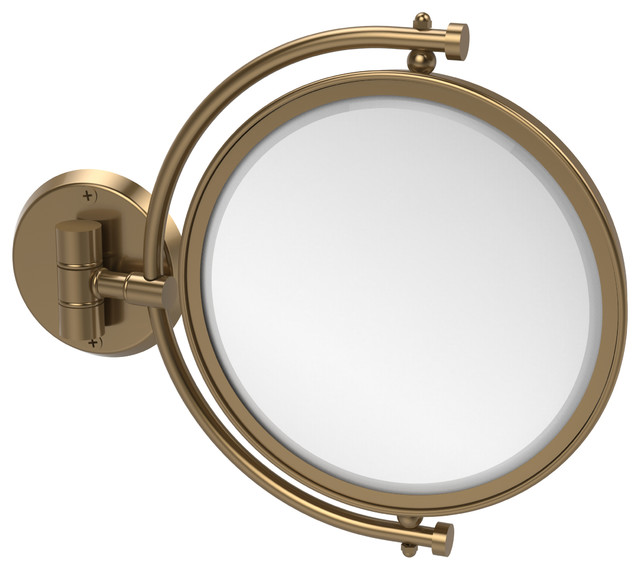 8" Wall Mounted MakeUp Mirror Transitional Makeup Mirrors by