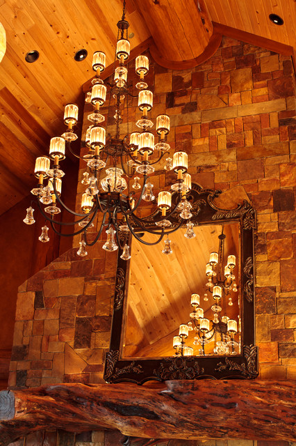 Awesome Log Cabin Rustic Living Room Dallas By Passion Lighting