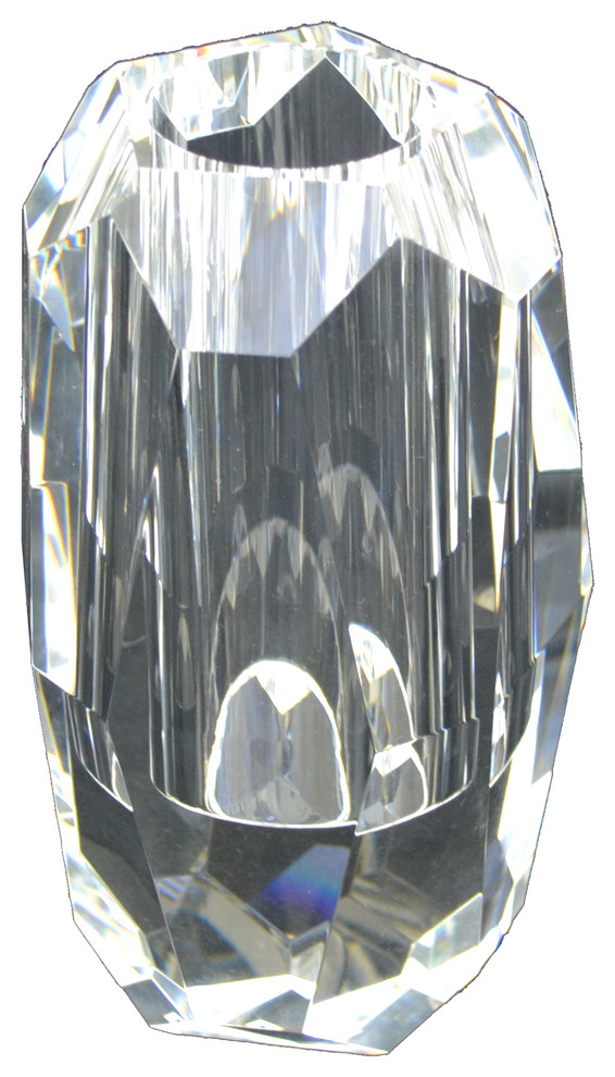 Crystal Prism Vase Contemporary Vases by Gilded Home Houzz