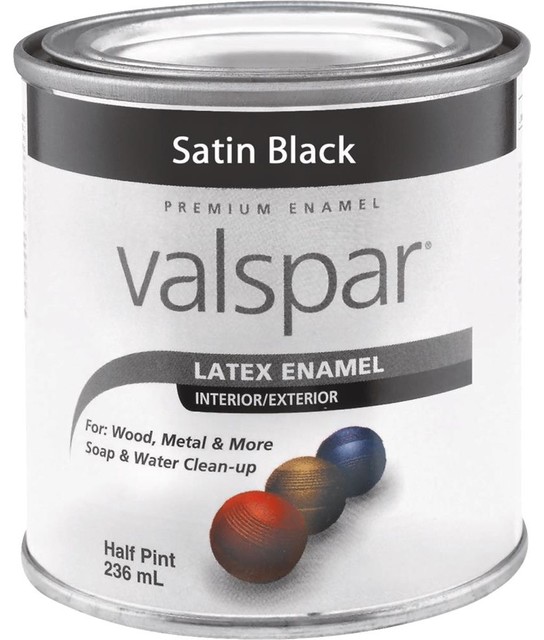 Valspar Latex Satin Black Enamel 410.0065049.003 Contemporary Paint
