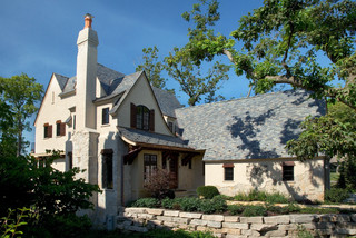 Elegant Stone and Stucco French Country House with Multi ... roof schematics 