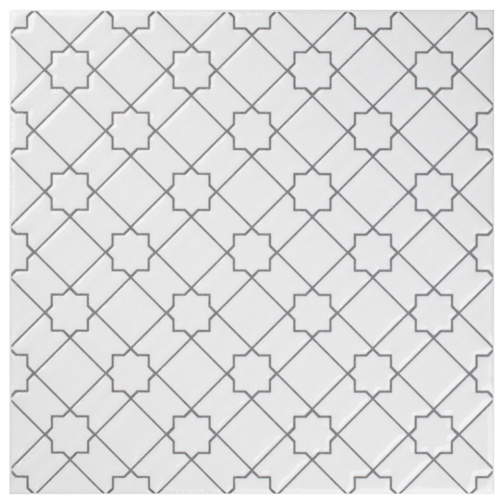Sevillano Giralda White Ceramic Wall Tile
