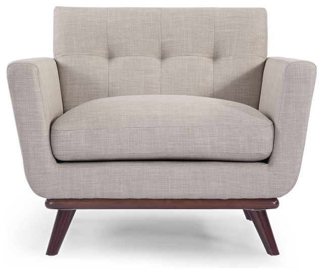 Jackie Midcentury Modern Classic Chair, Premium Fabric Midcentury Armchairs And Accent