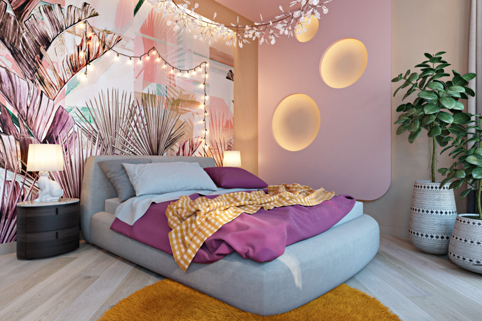 Дизайн спальни для тинэйджера девочки в Авторском стиле