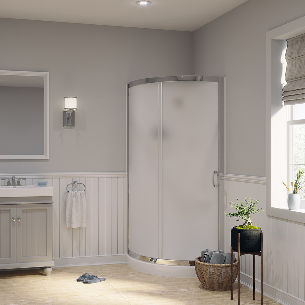 Paris Rounded Corner Shower Kit 31 Wall And Base