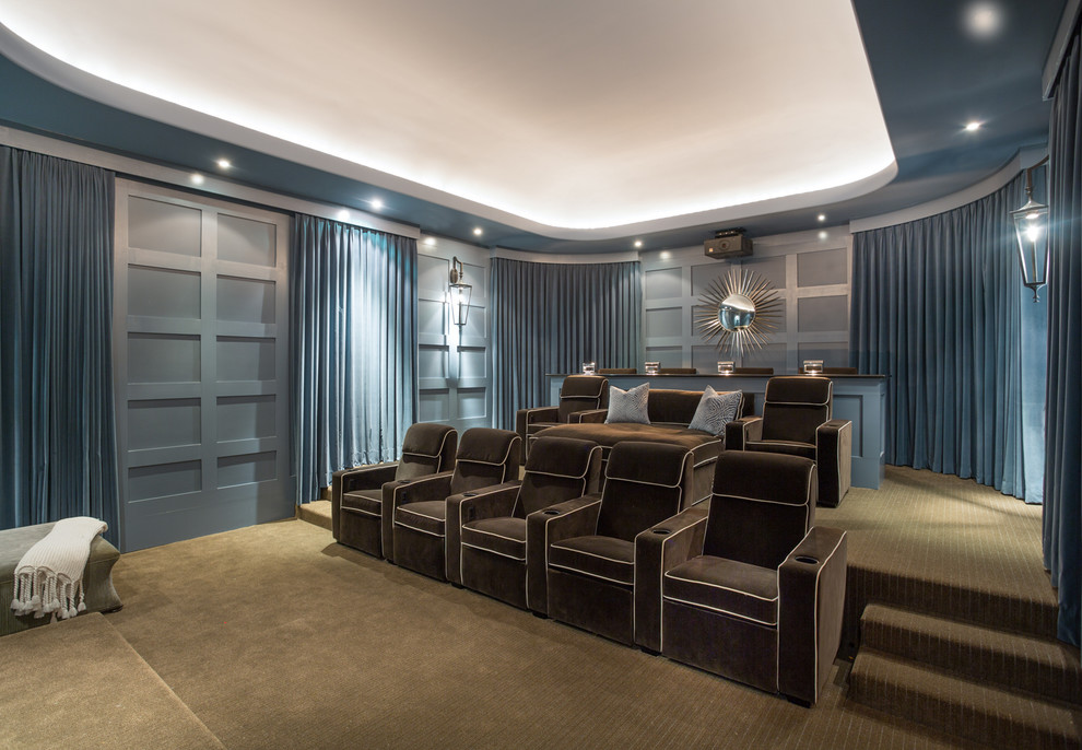 Super Sized for a Super Star - Transitional - Home Theater - Atlanta ...