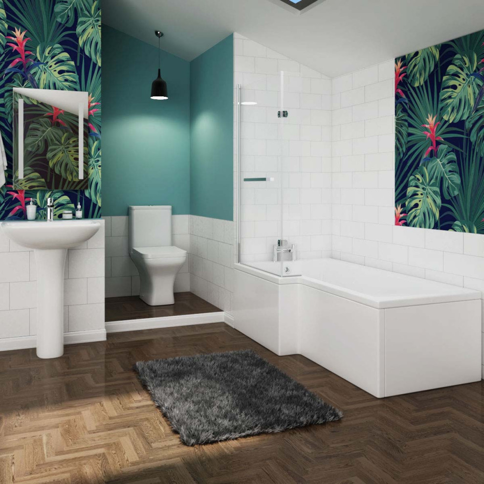 This is an example of a transitional bathroom.