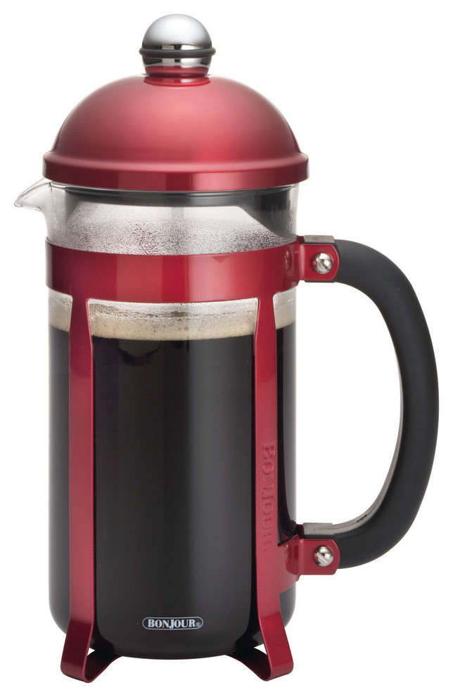 BonJour Maximus 8Cup French Press Candy Apple Red Contemporary French Presses by Meyer