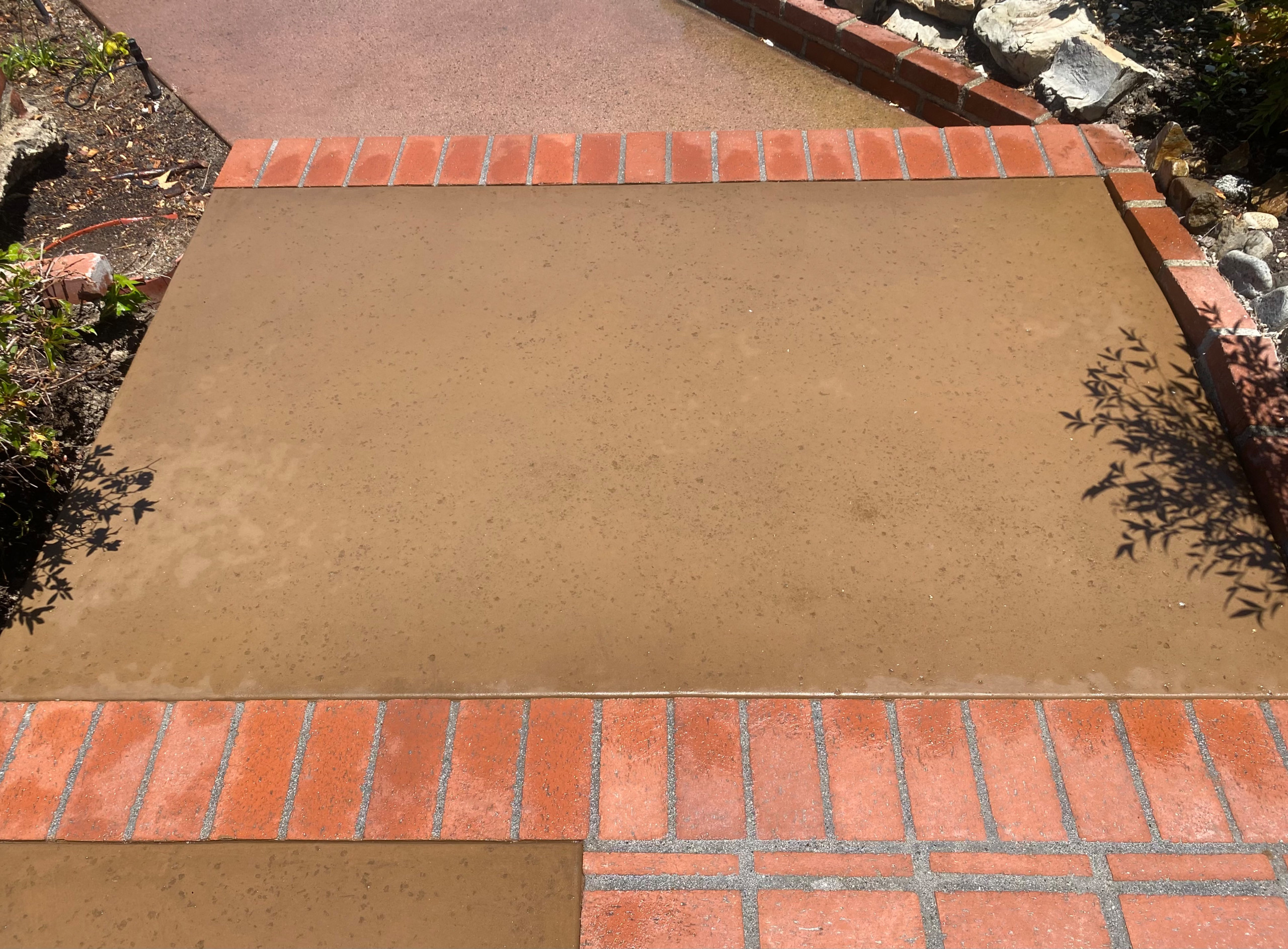 Brick and Salt Finish Concrete