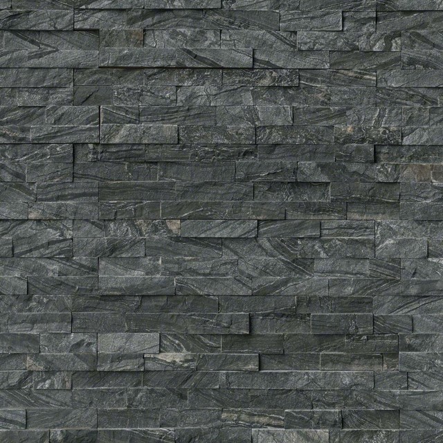 Glacial Black Stacked Stone Split Face 6x24 Marble Hardscape Glacial Black Stacked Stone Split Face 6x24 Marble Hardscape 10 Sqft