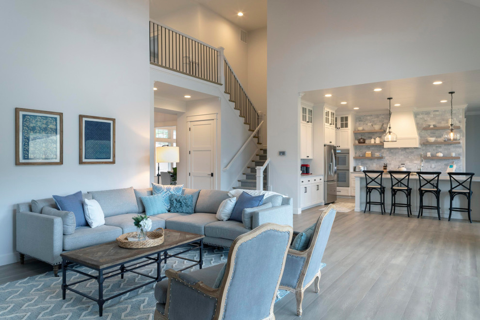 Living room - transitional living room idea in Seattle