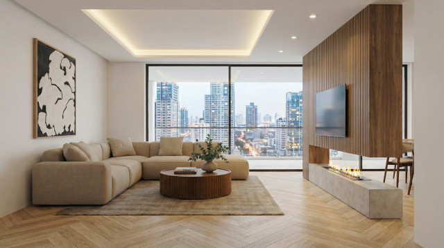 Piso de particular , reforma integral contemporary-vardagsrum