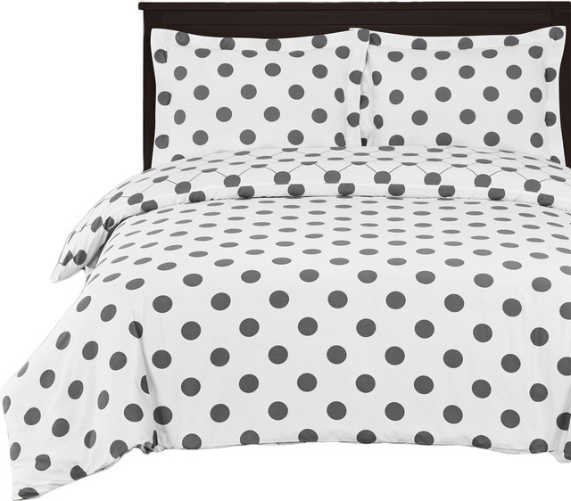 Polka 100 Cotton Dots Percale Duvet Cover Set Contemporary Polka 100 Cotton Dots Percale Duvet Cover Set Contemporary Covers And Sets By Whole Beddings