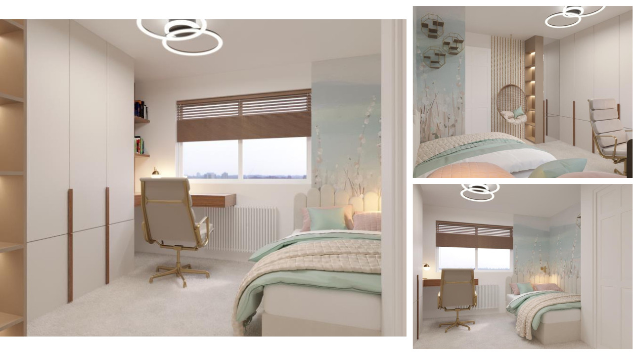 Modern Girls Bedroom Design in Ruislip