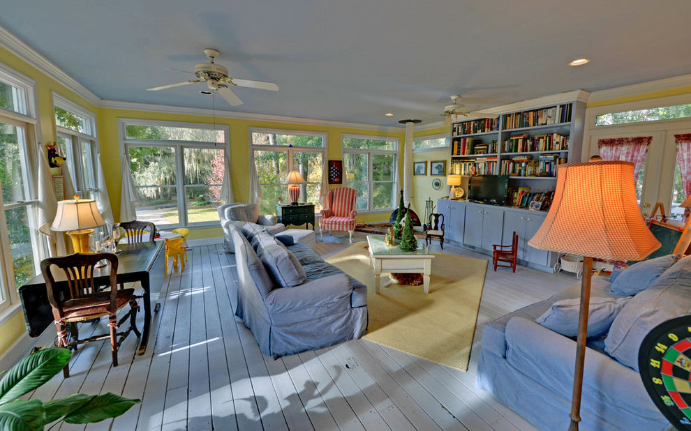 Inspiration for a timeless family room remodel in Atlanta