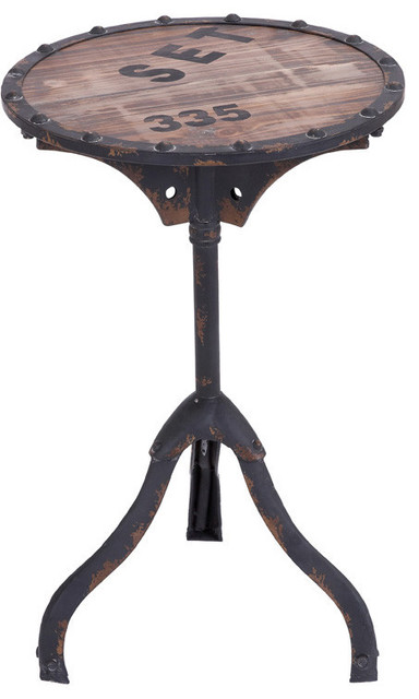Industrial and Rustic Style Accent Table